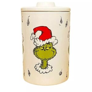Dr. Seuss How the GRINCH Stole Christmas Ceramic Canister Cookie Jar Many Faces